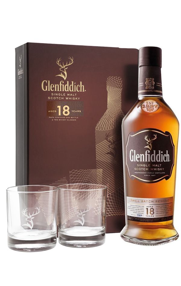Glenfiddich 18 YO 0.7L - pachet 2 pahare