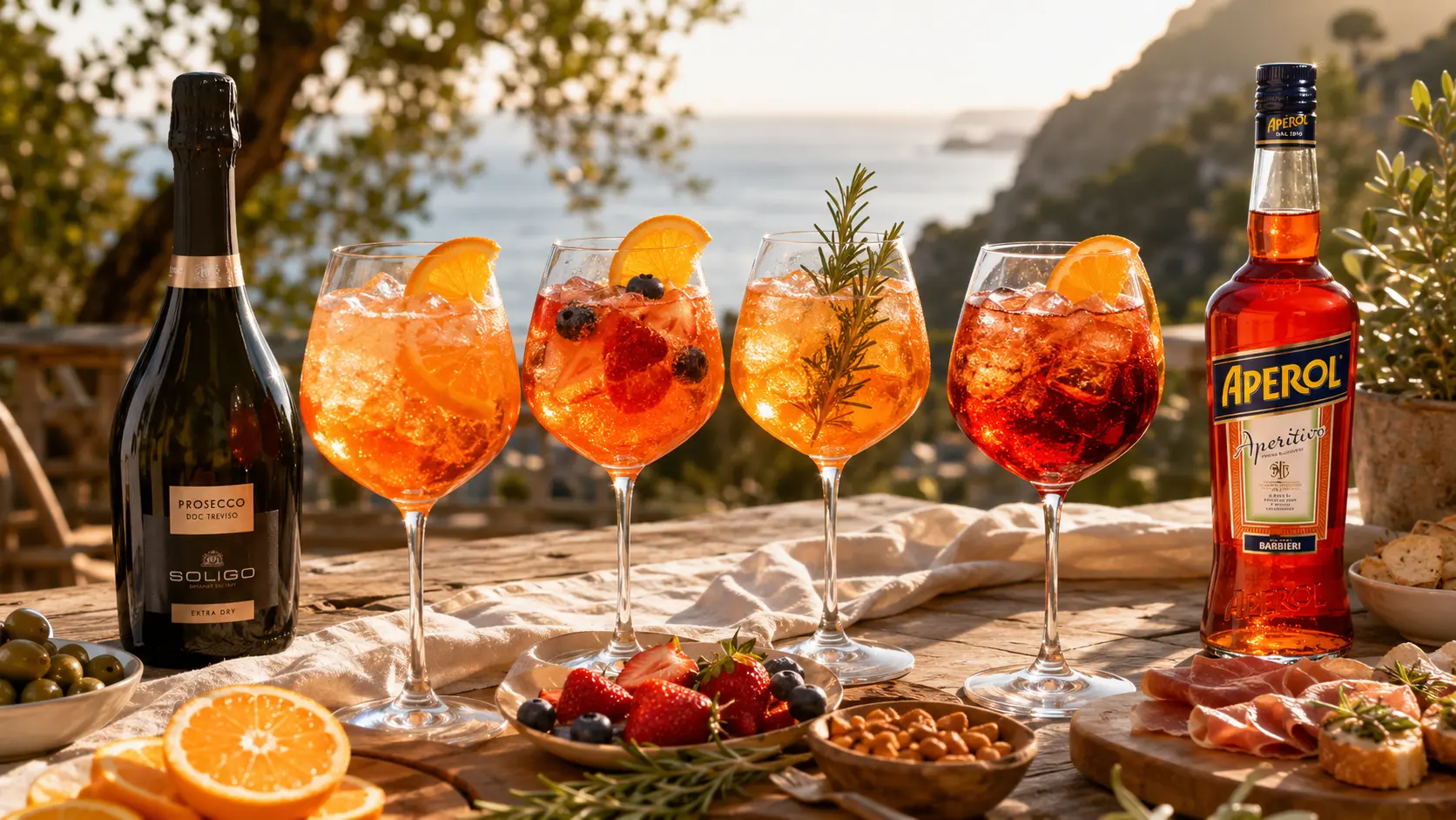 Variații ale rețetei clasice de Aperol Spritz