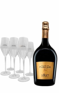 Pachet Cuvee Alb Brut + 6 Pahare Pachet Cuvee Alb Brut + 6 Pahare