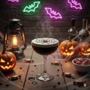 Cocktail Poțiunea Văduvei Negre (Vodka Espresso Martini)