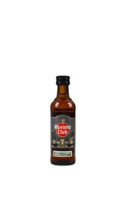 Havana Club 7 Ani (7YO) 0.05L | Rom Cubanez Miniatură (50ml) Sticlă mini Havana Club 7 Ani 0.05L, Rom cubanez premium miniatură 50ml, Ofertă mostră rom Havana 7YO 0.05L