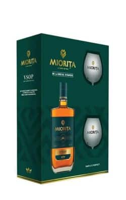 Miorita Vinars VSOP 0,7 L + 2 pahare – set cadou premium românesc Miorita Vinars VSOP 0,7 L + 2 pahare set cadou, vinars Miorita VSOP set cadou 0.7 L, Miorita VSOP 0.7 L cutie cadou cu pahare