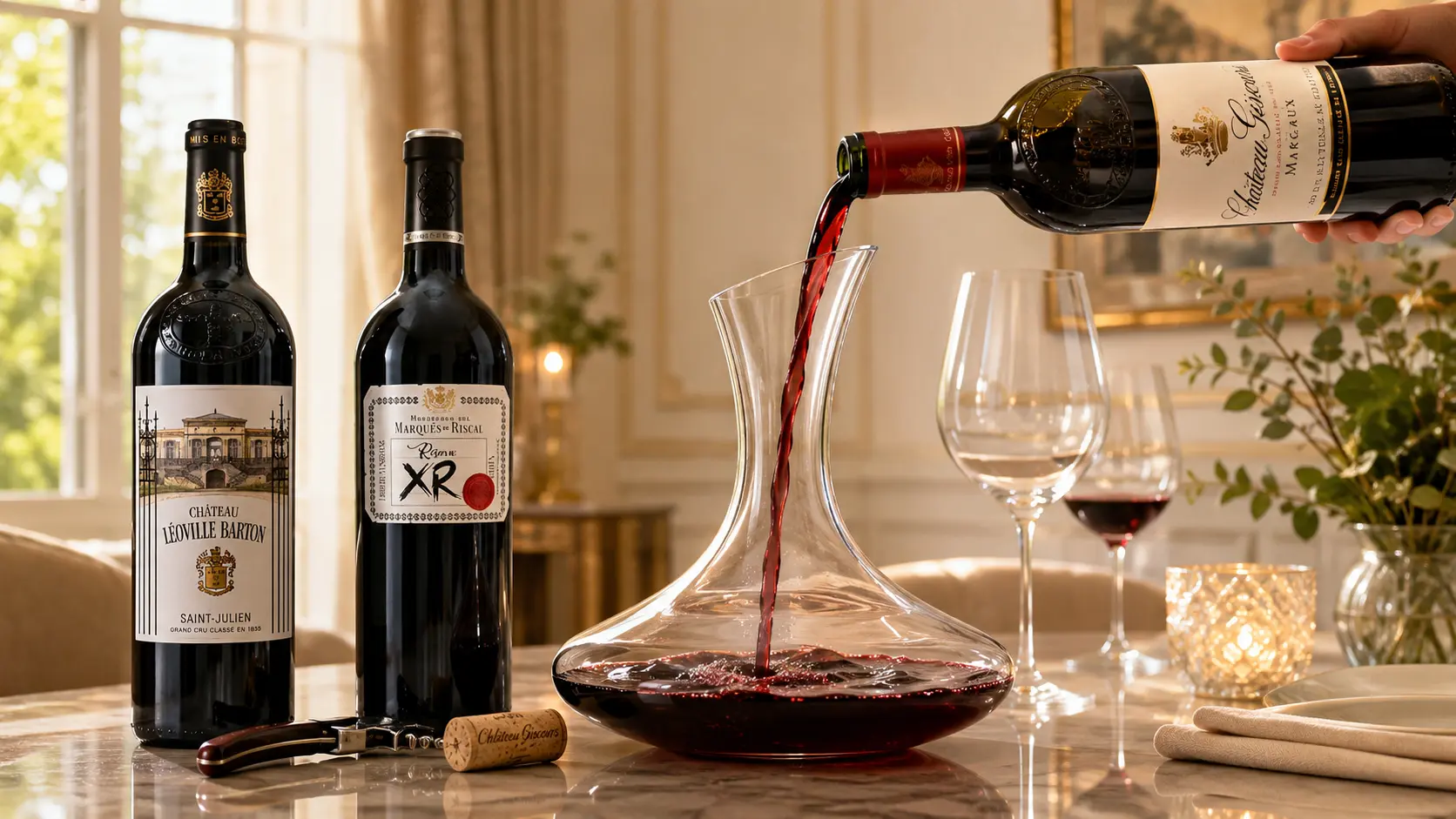 Când este necesară decantarea vinului și când poate compromite vinul