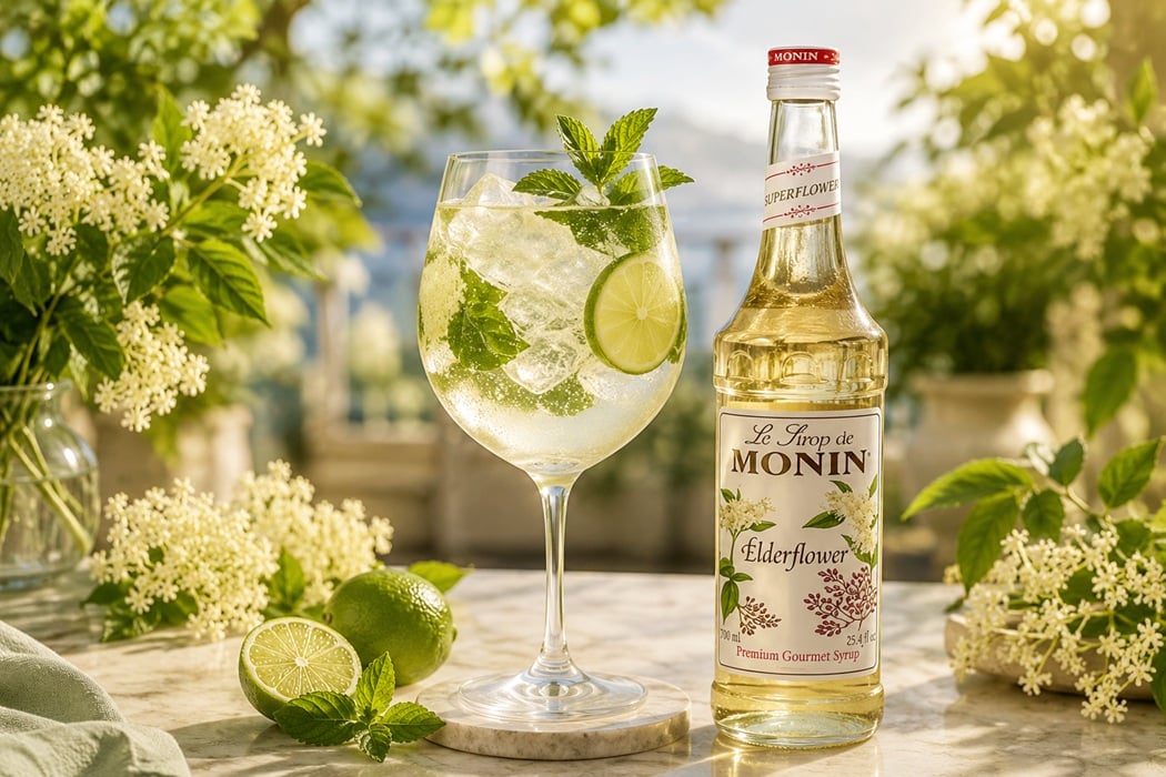 De ce siropul de soc Monin face diferența în cocktailul Hugo Spritz