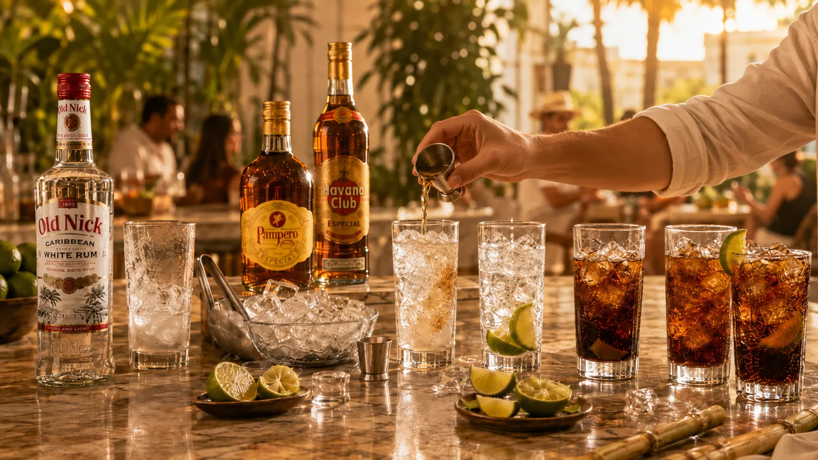 Pașii de preparare Cuba Libre, în ordinea care chiar face diferența