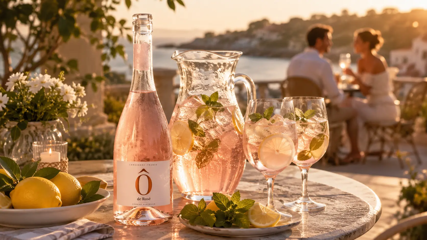 Pot prepara cocktailul Rosé Lemonade în avans, pentru o petrecere, într-o carafă