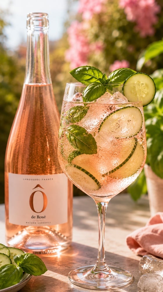 Rosé Tonic cu castravete și busuioc