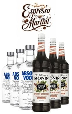 Pachet Cocktail Absolut & Monin – Espresso Martini Pachet Cocktail Absolut & Monin – Espresso Martini