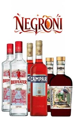 Pachet Cocktail Beefeater, Campari & Del Chiaro – Negroni Pachet Cocktail Beefeater, Campari & Del Chiaro – Negroni