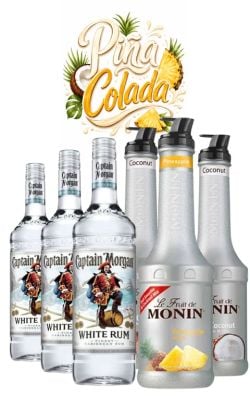 Pachet Cocktail Captain Morgan & Monin – Piña Colada Pachet Cocktail Captain Morgan & Monin – Piña Colada