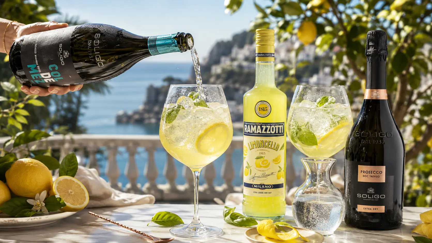 Proporțiile corecte și pașii de preparare pentru Limoncello Spritz