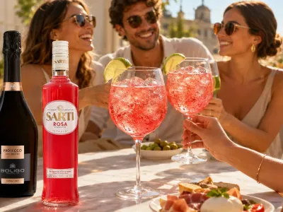 Sarti Spritz Rețeta Originală 3-2-1 cu Sarti Rosa