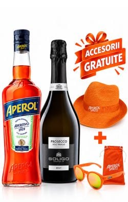Aperol + Soligo Prosecco + Palarie si Ochelari GRATIS Aperol + Soligo Prosecco + Palarie si Ochelari GRATIS