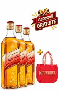 Johnnie Walker Red Soul 3 x 0.7 L + Sacoșă CADOU